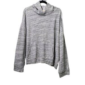 💥Pink Victoria's Secret Pullover Gray Drop Shoulder Oversized Hooded Sweatshirt